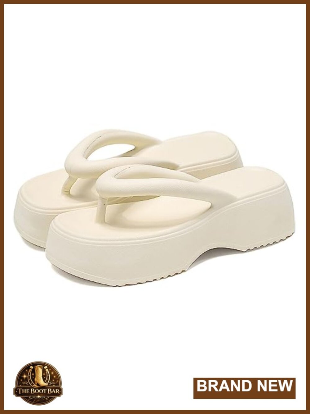Women's Platform Flip Flops Wedges Sandals Arch Support Chunky Heeled Slides